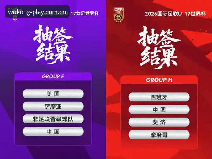 U17世界杯抽签揭晓：中国男女足同迎挑战详解